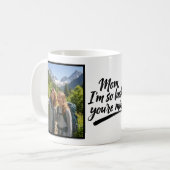 Mom Im So Lucky Youre Mine Brush Script 2 Photo Koffiemok (Voorkant links)