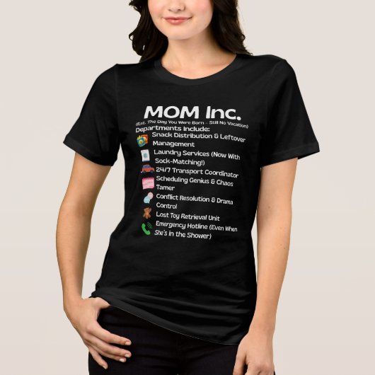 MOM Inc. - Grappige Moederdag voor mama Tri-Blend Shirt (Voorkant)