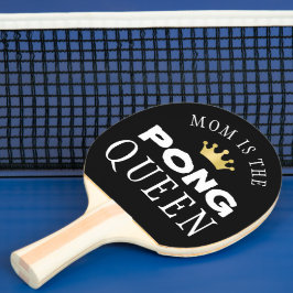 MOM IS DE PONG KONINGIN Persoonlijk Editable Black Tafeltennisbatje