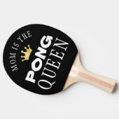 MOM IS DE PONG KONINGIN Persoonlijk Editable Black Tafeltennisbatje (Zijkant)