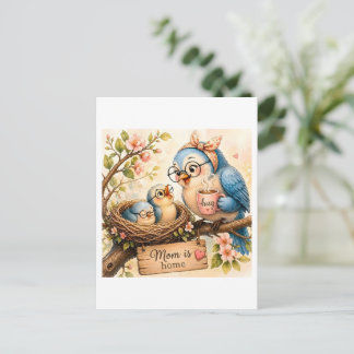   Mom Is Home Postcard Briefkaart