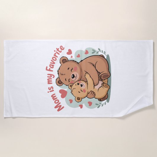 Mom Is My Favorite Strandlaken (Voorkant)