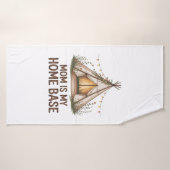 Mom Is My Home Base Badhanddoek (Badhanddoek)