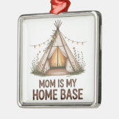 Mom Is My Home Base Metalen Ornament (Links)
