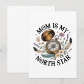 Mom Is My North Star Kaart (Voorkant / Achterkant)