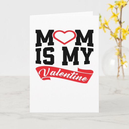 MoM Is My Valentine | Moeder Valentijnsdag Cadeaus Kaart (Gele Bloem)