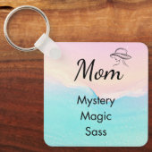 Mom is Mystery, Magic, Sass & Soul Keychain Pastel (Voorkant)