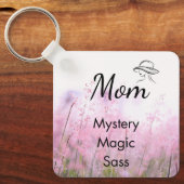 Mom is Mystery, Magic, Sass & Soul Keychain Pink (Voorkant)