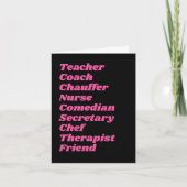 Mom Jobs Tekst Moederdag Kaart (Voorkant)