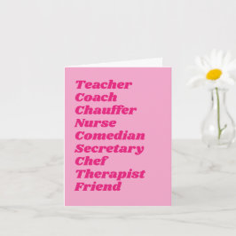 Mom Jobs  Tekst Moederdag Kaart