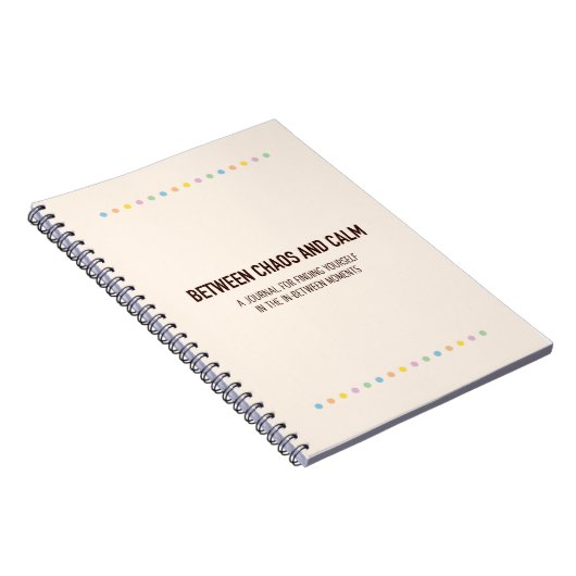 Mom Journal Chaos en rustig Moederdag cadeau Notitieboek (Rechterzijde)