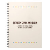 Mom Journal Chaos en rustig Moederdag cadeau Notitieboek (Voorkant)