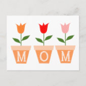 MOM (kleurrijke tulpen in klei bloempotten) Briefkaart (Voorkant)