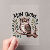 Mom Knows Acryl Uitnodigingen (Insitu (Draagbaar))