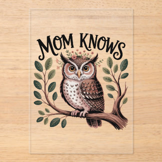 Mom Knows Acryl Uitnodigingen