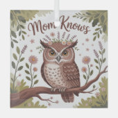 Mom Knows Glas Ornament (Voorkant)