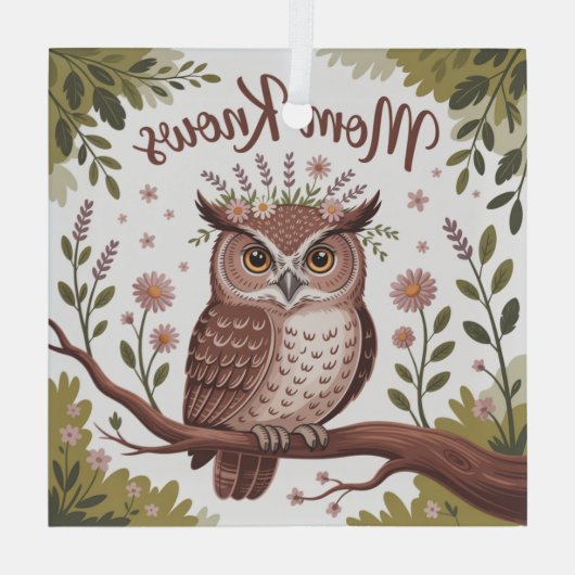 Mom Knows Glas Ornament (Achterkant)