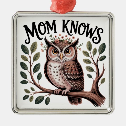 Mom Knows Metalen Ornament (Voorkant)