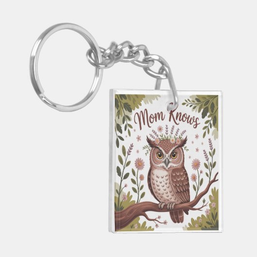Mom Knows Sleutelhanger (Voorkant Links)