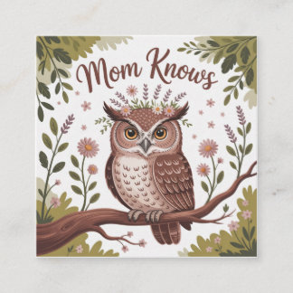 Mom Knows Vierkante Visitekaartje