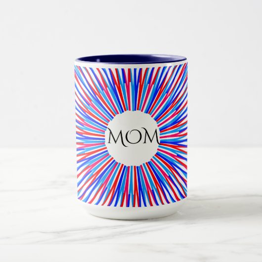 "MOM" koffie of thee TWEE TONED mok. Mok (Midden)