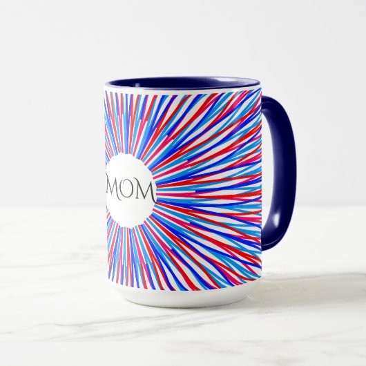 "MOM" koffie of thee TWEE TONED mok. Mok (Voorkant rechts)