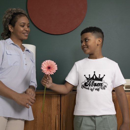 MOM Koningin van mijn leven Boys white T-Shirt