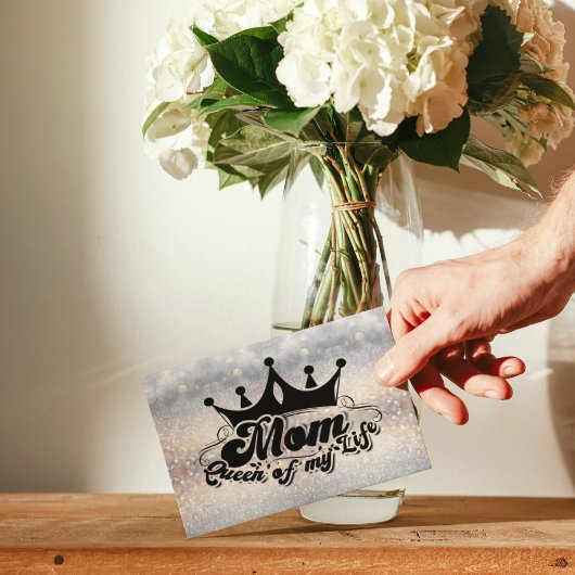 MOM Koningin van mijn leven, Elegant Glitter Brief Briefkaart