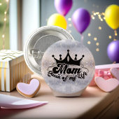 MOM Koningin van mijn leven Elegant Glitter Button