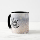 MOM Koningin van mijn leven Elegant Glitter Mok (Voorkant links)