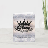 MOM Koningin van mijn leven Glitter Folded Note Ka Notitiekaartje (Voorkant)