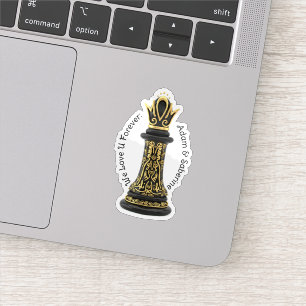 MOM Koningin van mijn leven, Gouden Schrift Zwarte Sticker