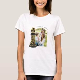 MOM Koningin van mijn leven, Gouden Schrift Zwarte T-shirt
