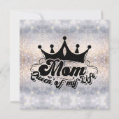 MOM-koningin van mijn leven Moderne Glitter Flat K (Voorkant)