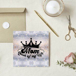 MOM-koningin van mijn leven Moderne Glitter Flat K
