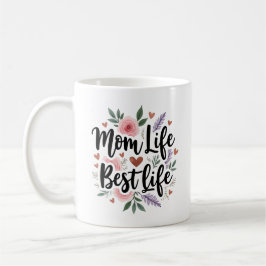 Mom Life Best Life Floral Koffiemok