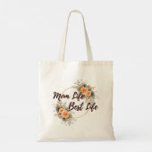 Mom Life Best Life Floral Tote Bag (Achterkant)