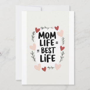 Mom Life = Beste leven, moederdag cadeaubon Kaart