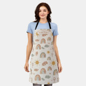 Mom Life Boho Rainbows Personalized Schort (Gedragen)