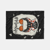 Mom Life Bysketbyll gebleekt door sketbyll moeder Fleece Deken (Voorkant (Horizontaal))