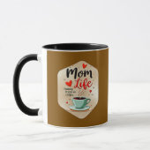 Mom Life Coffee Time – Minimal Design Mok (Links)