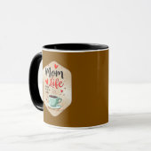 Mom Life Coffee Time – Minimal Design Mok (Voorkant links)