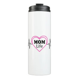 Mom Life Heartbeat Artwork Thermosbeker
