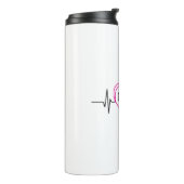 Mom Life Heartbeat Artwork Thermosbeker (Gedraaid links)