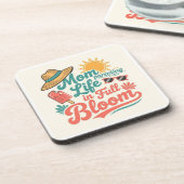 Mom Life in full bloom Cute Mama gift Bier Onderzetter (Linkerzijde)