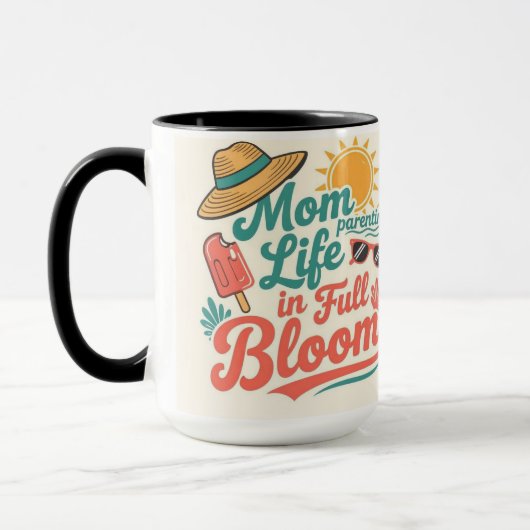 Mom Life in full bloom Cute Mama gift Mok (Links)