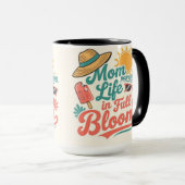 Mom Life in full bloom Cute Mama gift Mok (Voorkant rechts)
