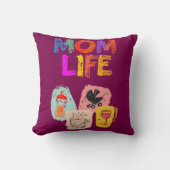 MOM LIFE Kussen – Vreugde van het Moederschap (Voorkant)