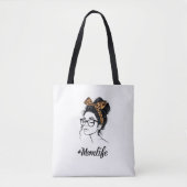 Mom Life Leopard Print Tote Bag (Voorkant)