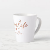 Mom Life - Rustieke Charm Design Latte Mok (Rechterhoek)